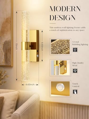 10000mAh Battery Operated Wall Sconces Set of 2 (2 Count)