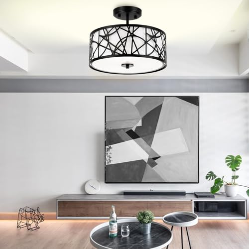 3 Light Semi Flush Mount Ceiling Light