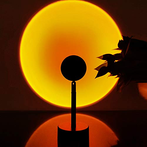Sunset Lamp Projection Rotation Rainbow Lamp Led Romantic Visual Led Light Network Red Light with USB Modern Floor Stand Night Light Living Room Bedroom Decor