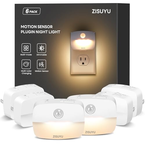 Plug in LED Night Light with Motion Sensor (6 Count)