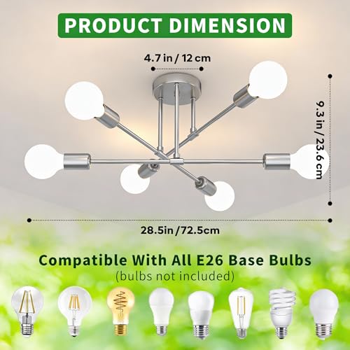 Modern Sputnik Chandelier Ceiling Light Fixtures