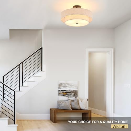 Modern Semi Flush Mount Ceiling Light 18" Modern 3