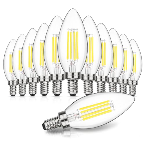 Dimmable E12 LED Candelabra Bulbs 60W Equivalent (12 Count)