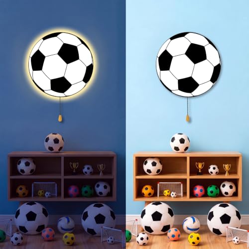 Soccer Night Light Wall Lamp Sleeping Nursery Lighting