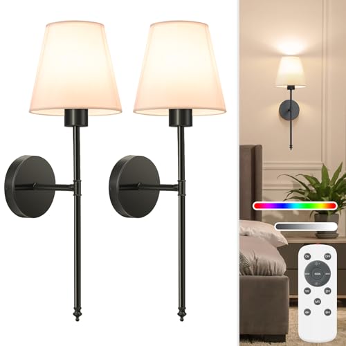 19.9 inch Battery Operated Wall Sconce Set of 2 (2 Count)