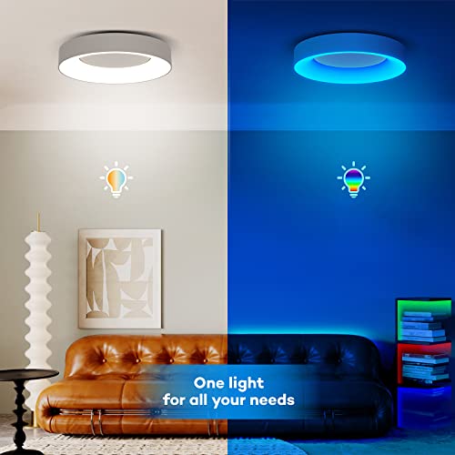 16 Inch RGB Led Flush Mount Ceiling Light with Remote Control