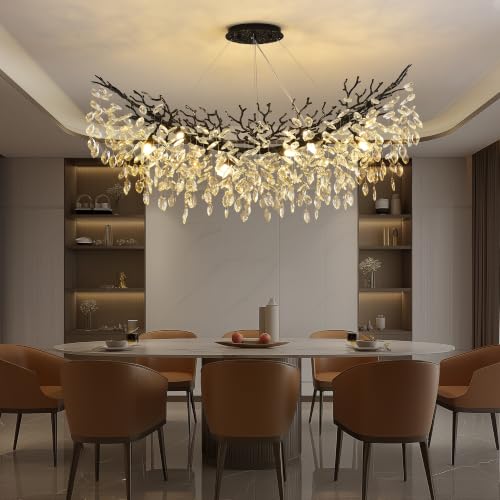 Rectangle Crystal Tree Branch Chandelier