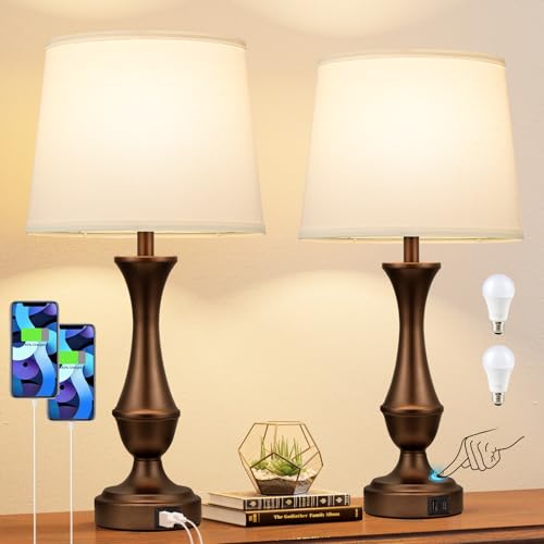 Touch Lamps for Nightstand (2 Count)