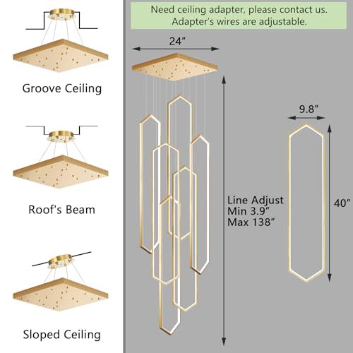 6 Rings Chandelier Modern