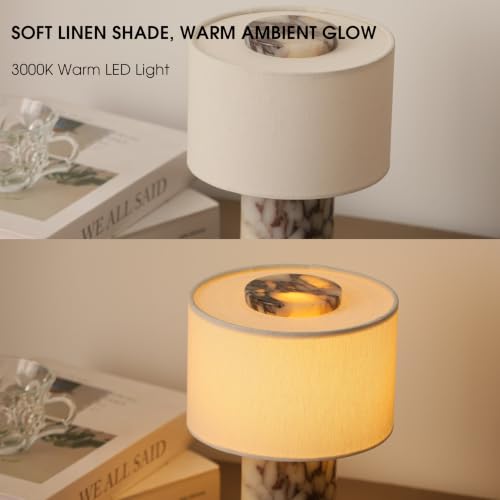 Marble Lamp Rechargeable Cordless Stone Touch Table Lamp