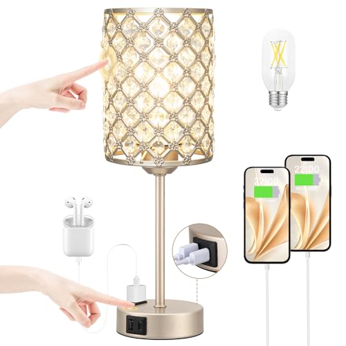 Champagne Gold Lamps for Night Stands