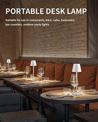 2 Pack Cordless White Table Lamps (2 Count)