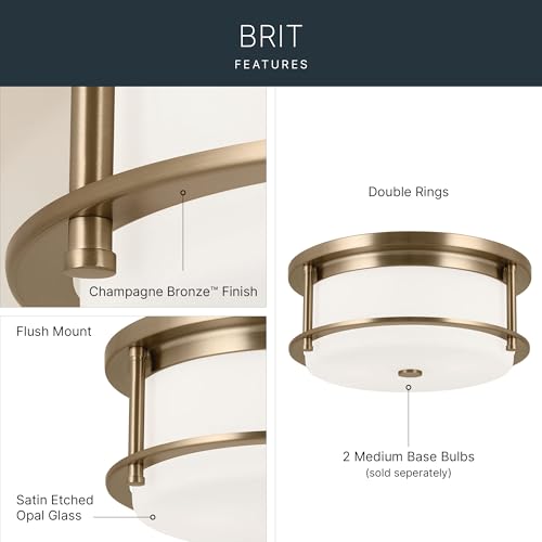 Brit 12" 2 Light Flush Mount Light