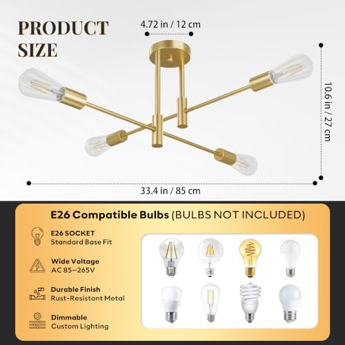 Modern Sputnik Chandelier