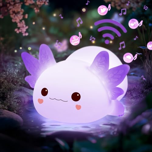 Huggwaii Squishy Axolotl Night Light for Kids