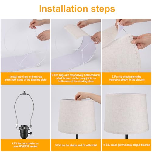 Empire Linen Lamp Shades Set of 2 (Linen)