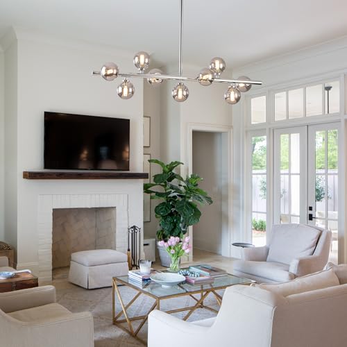 Mid Century Modern Glass Globe Sputnik Chandelier