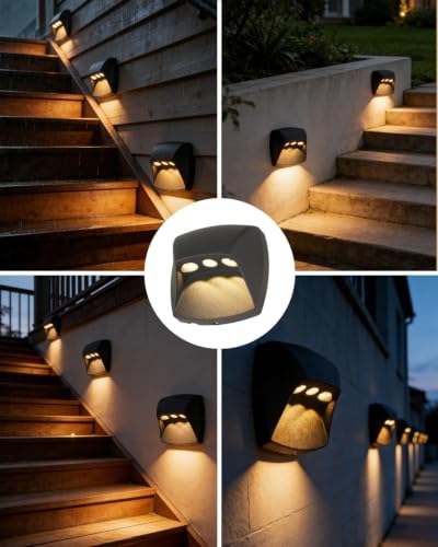 4 Pack Aluminum Low Voltage Outdoor Step Lights (4 Count)