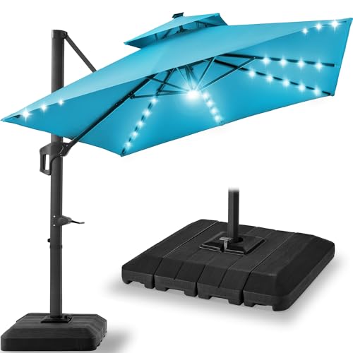 12x12ft LED Cantilever Patio Umbrella w
