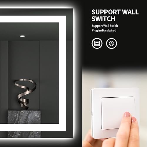 24"X30" LED Bathroom Mirror with Lights