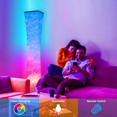 Floor Lamp 61'' Smart RGB LED Corner Lamp with Music Sync and 16 Million DIY Colors