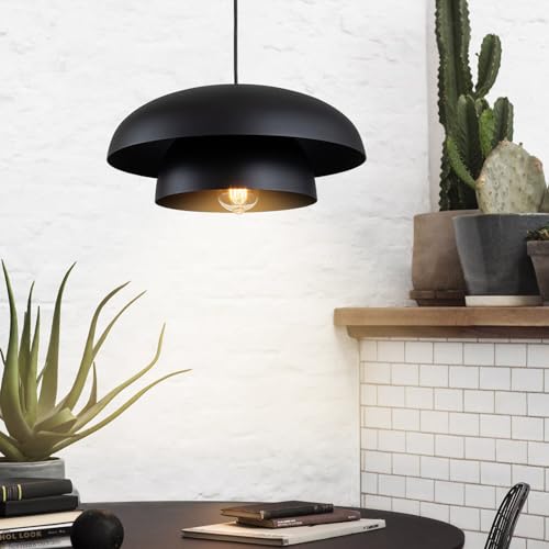 15.7" Black Modern Pendant Light Fixtures