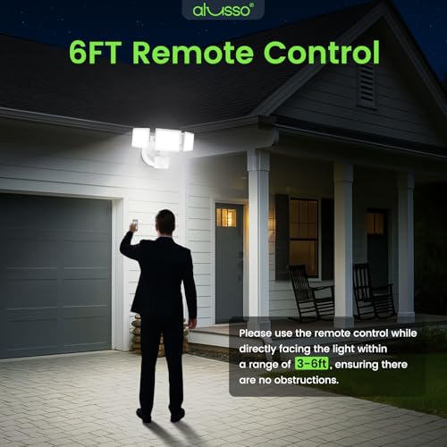 Motion Sensor Outdoor Lights with Remote 40W 4000LM Flood Light 120V