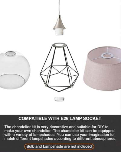 Vintage Brushed Nickel Pendant Light Kit