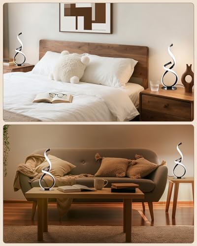 2 Pack Modern Table Lamps for Nightstand (2 Count)