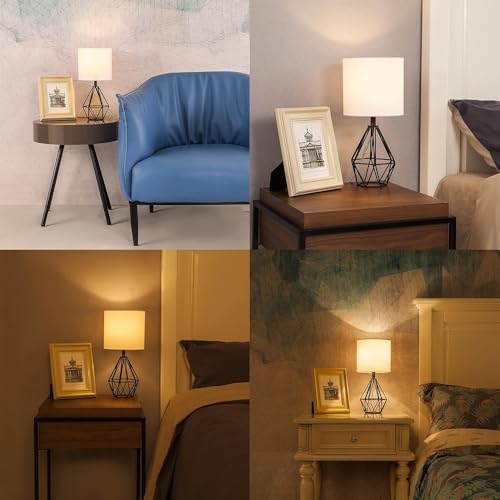 Black Bedside Table Lamps Set of 2 (2 Count)