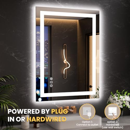 23.6"x31.5" LED Bathroom Mirror with Lights
