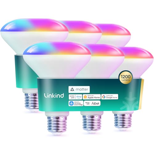 Matter BR30 Smart Light Bulb (6 Count)