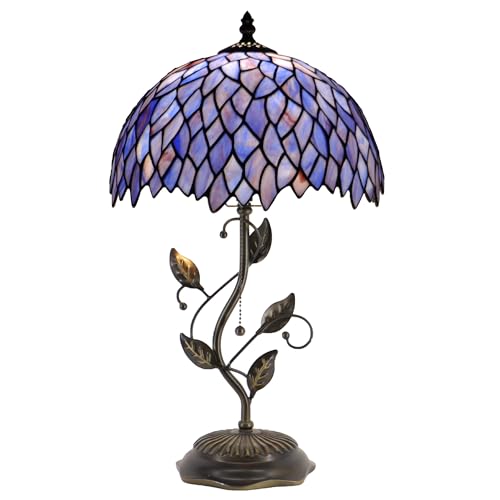 Tiffany Lamp Stained Glass Table Bedside Reading Light W12H19 inch