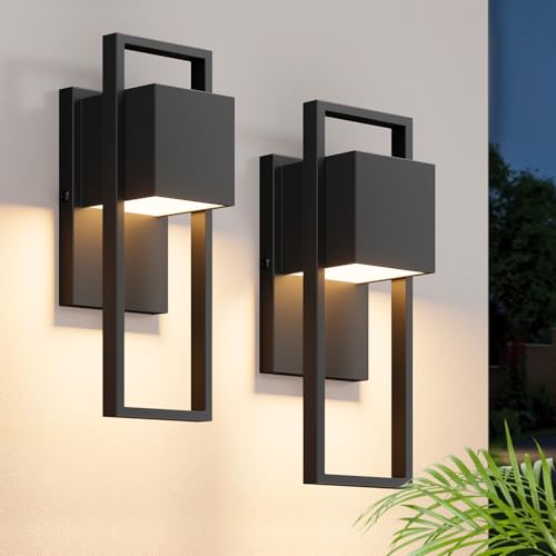 2 Pack Modern Outdoor Wall Lights (2 Count)