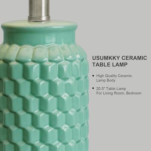 20.5" Ceramic Table Lamps Set of 2 (2 Count)