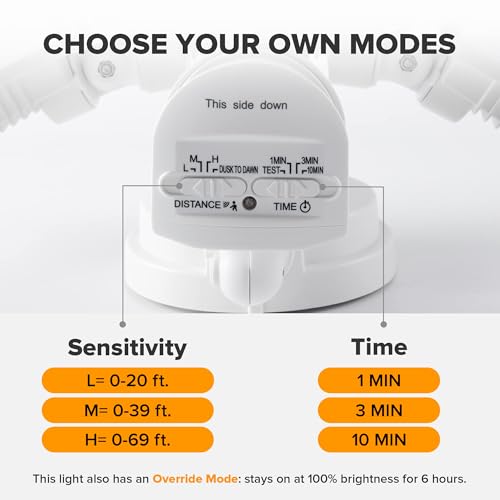 72W 7500LM LED Security Lights Motion Sensor Light Outdoor
