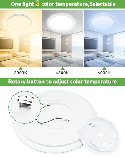 6Pack 12 Inch LED Flush Mount Ceiling Light (6 Count)
