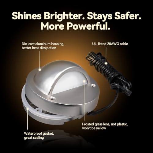 12 Pack 5CCT 3.74inch Low Voltage LED Deck Light (12 Count)