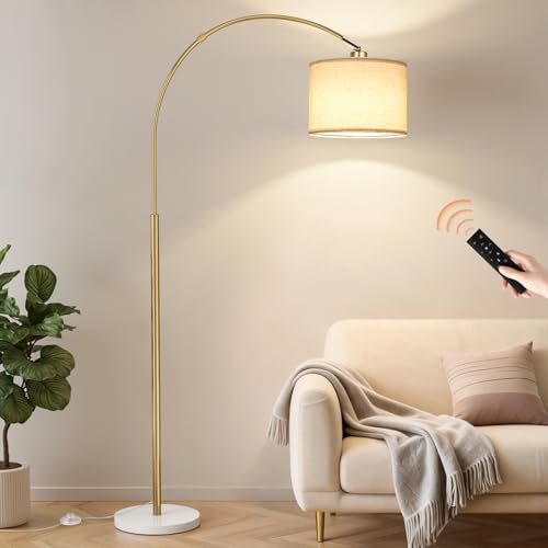Dimmable Arc Floor Lamp with Remote