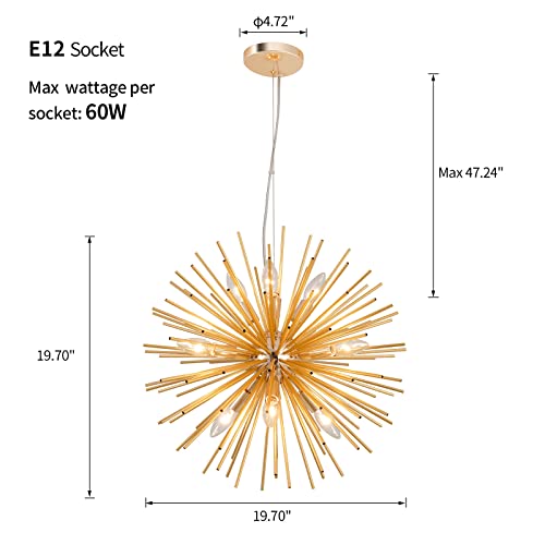 Modern Gold Sputnik Chandeliers