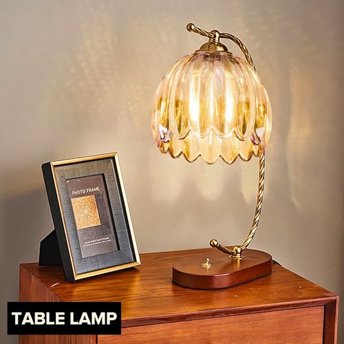 Amber Tulip Glass Lamp Shades 3Pcs (3 Count)