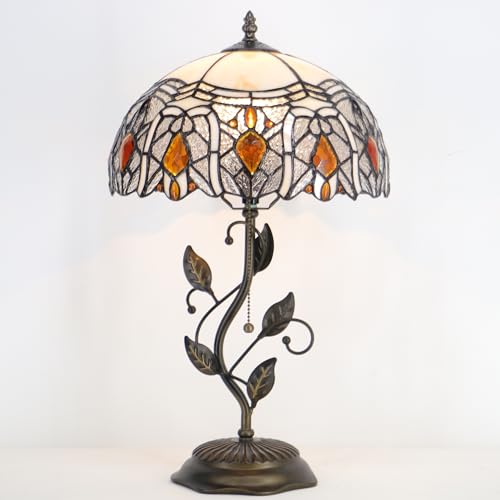 Tiffany Lamp Stained Glass Table Bedside Reading Light W12H19 inch