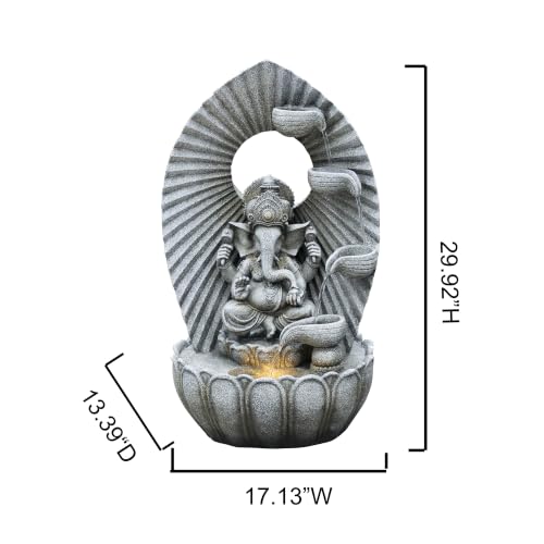 LED Ganesha Cascade Water Fountain
