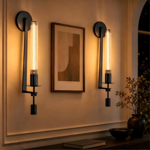 Black Wall Sconces Set of 2 (2 Count)