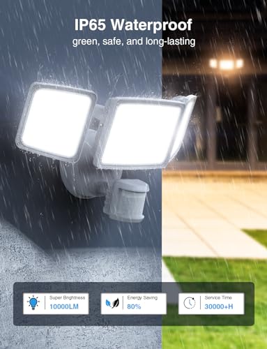 100W Smart Outdoor Security Lights with Motion Sensor