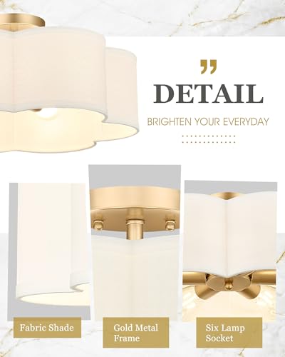 Gold Semi Flush Mount Ceiling Lights