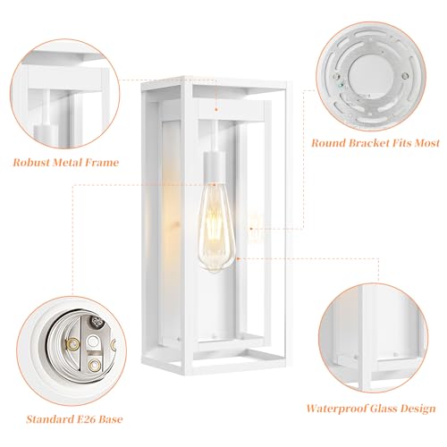19" Large Outdoor Wall Light Fixtures (2 Count)