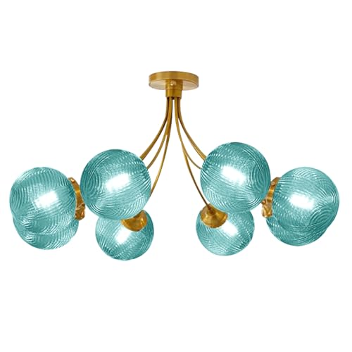 Modern 8 Lights Chandelier Ceiling Pendant Light Dining Room Chandelier Over Table 32.2" Flush Mount Ceiling Lights for Living Room Bedroom Kitchen