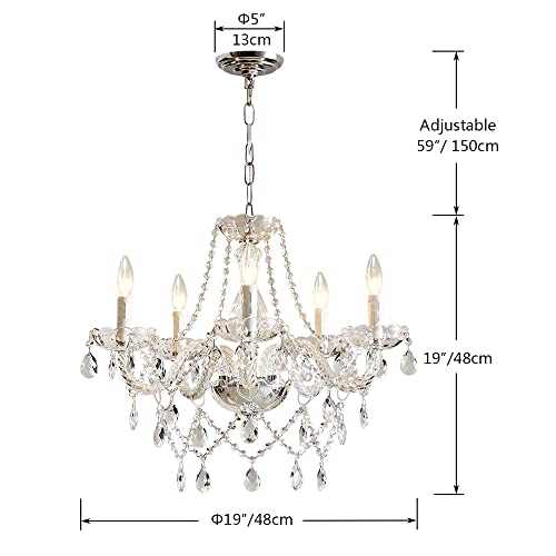 Saint Mossi Modern Contemporary Elegant K9 Crystal Glass Chandelier Pendant Ceiling Lighting Fixture