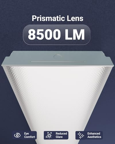 Sunco 2 Pack 4FT Inch LED Shop Light Prisma Wraparound Fixture (2 Count)